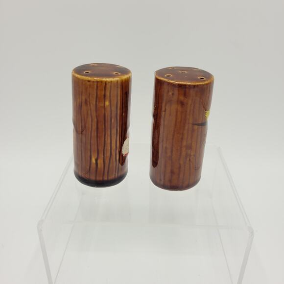 Vintage Pacific Northwest Totem Pole Salt & Pepper Shakers Tiki Influences - Picture 3 of 6